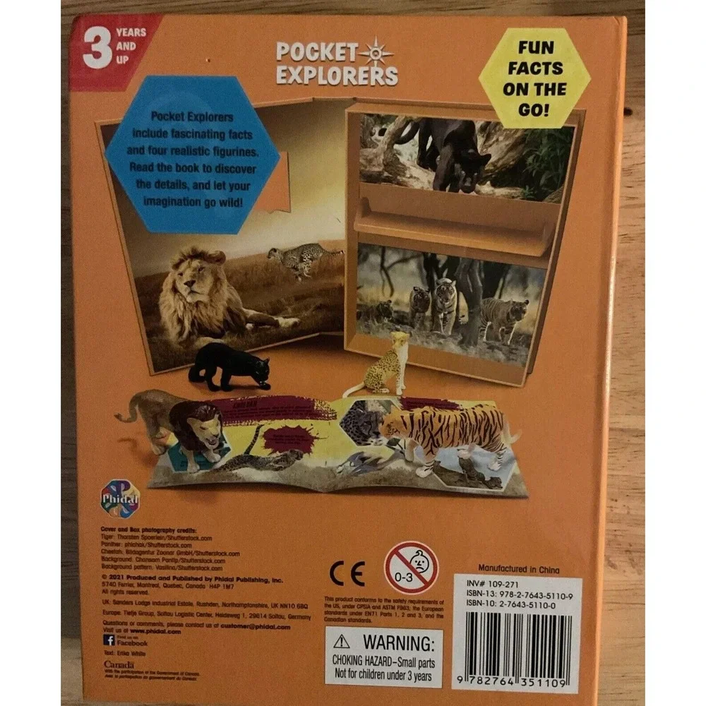 Pocket Explores Set Of 4 Book, Dinosaurs, Wild Cat,‎ Sharks, And Reptiles, 2021